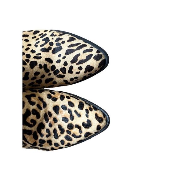 Steve Madden Patricia Leopard Print Cow Hair Ankle Boots size 8M - Picture 5 of 13